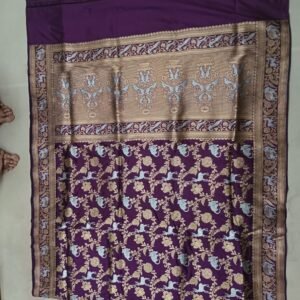 Pure Banarasi silk shikargah saree